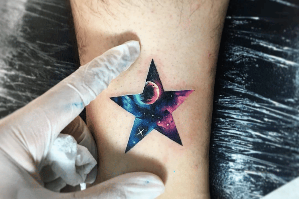 forearm tattoo with stars and cloudsTikTok Search