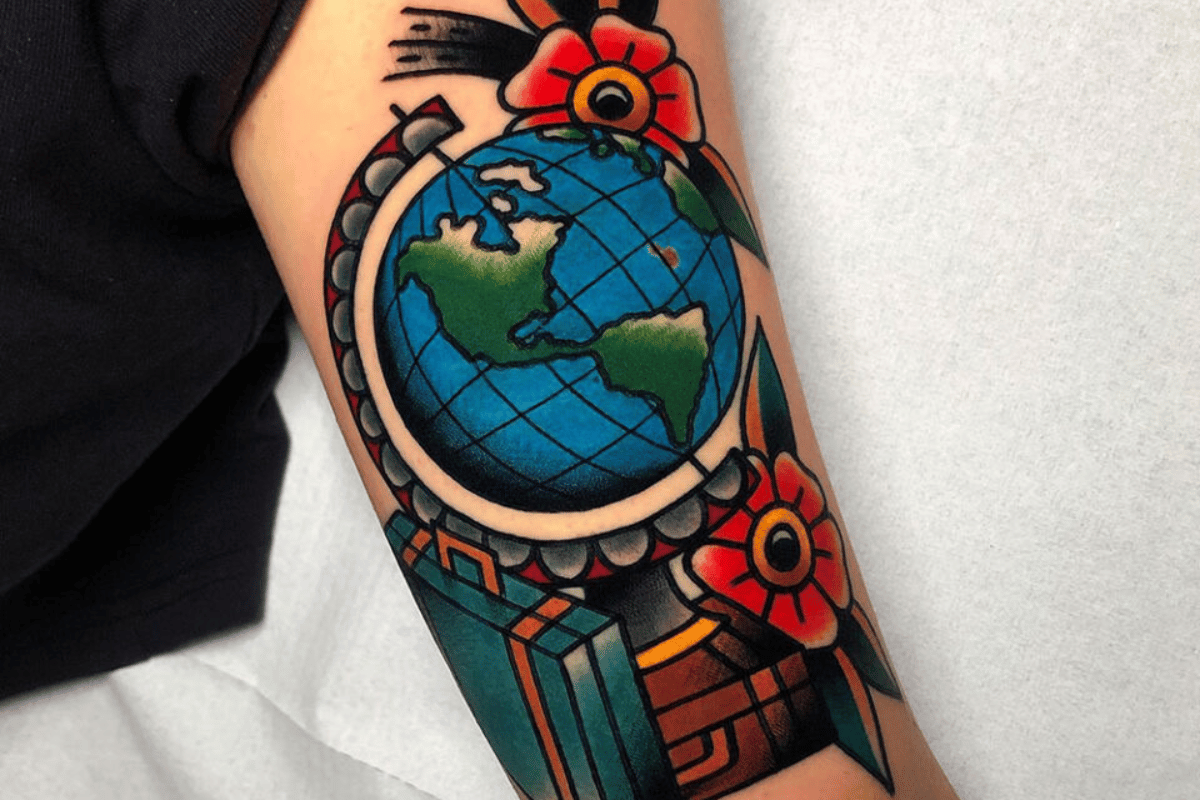 90 Incredible Globe Tattoo Designs  Ideas With Meanings