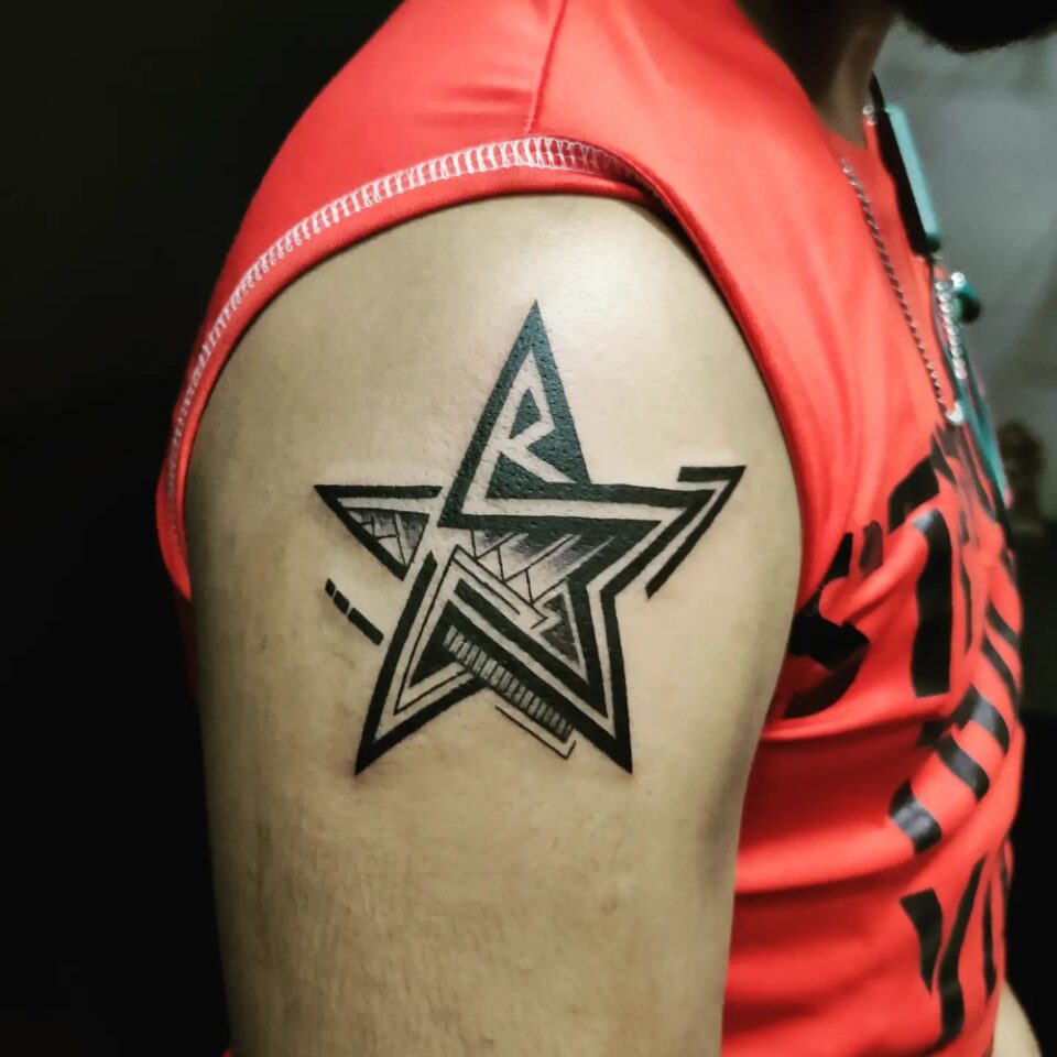 tribal star tattoos designs