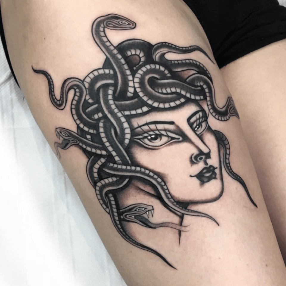 Menacing Medusa Tattoo - TATTOOGOTO