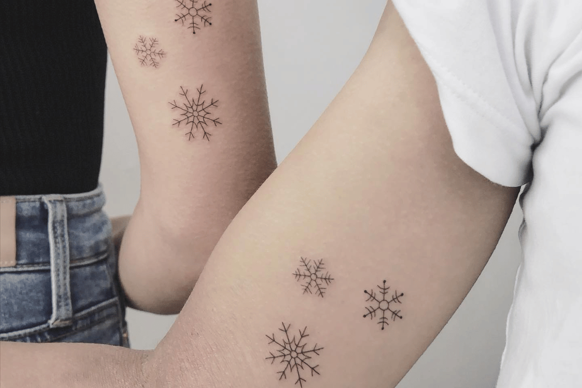 simple matching tattoos for couples