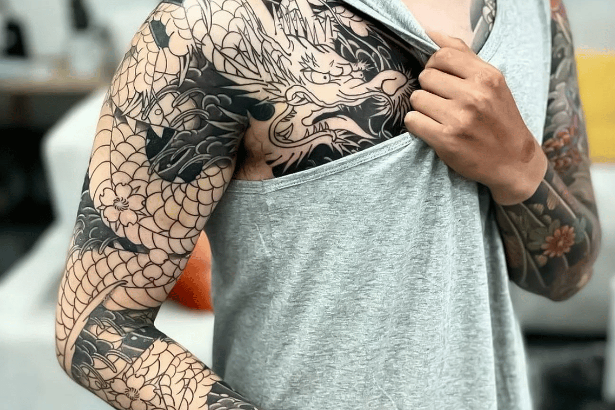 Tattoo art, sketch of a japanese warrior. Tattoo art, sketch of an unicorn.  | CanStock