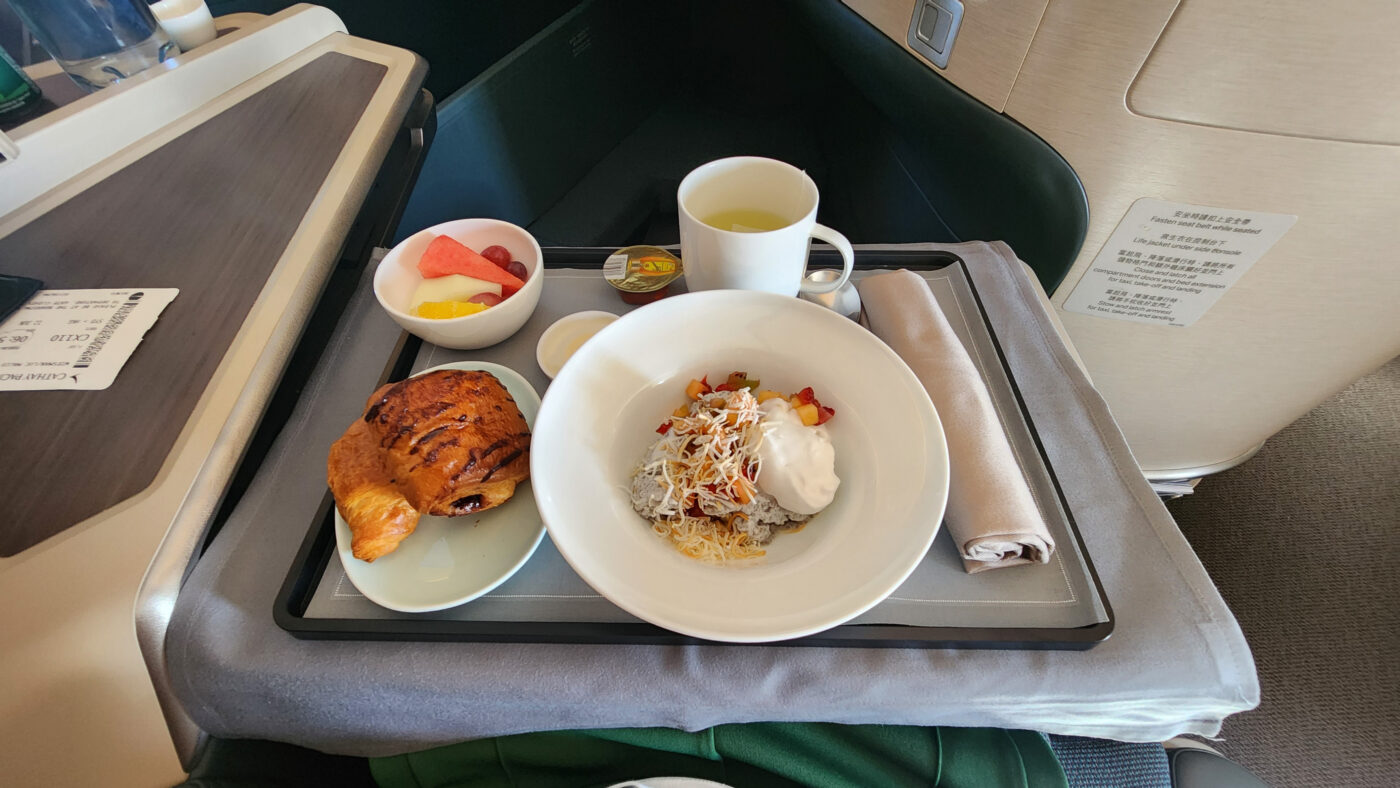 Cathay Pacific’s A350 Business Classfood