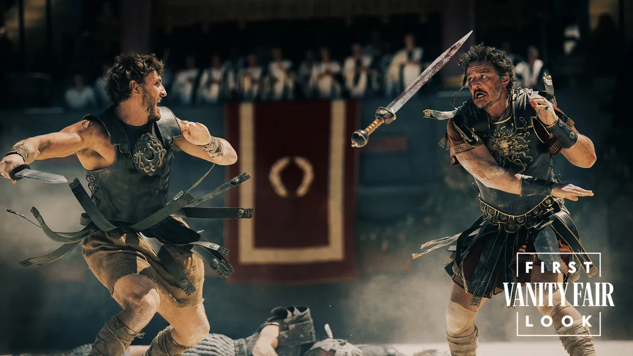 Paul Mescal and Pedro Pascal in Gladiator 2