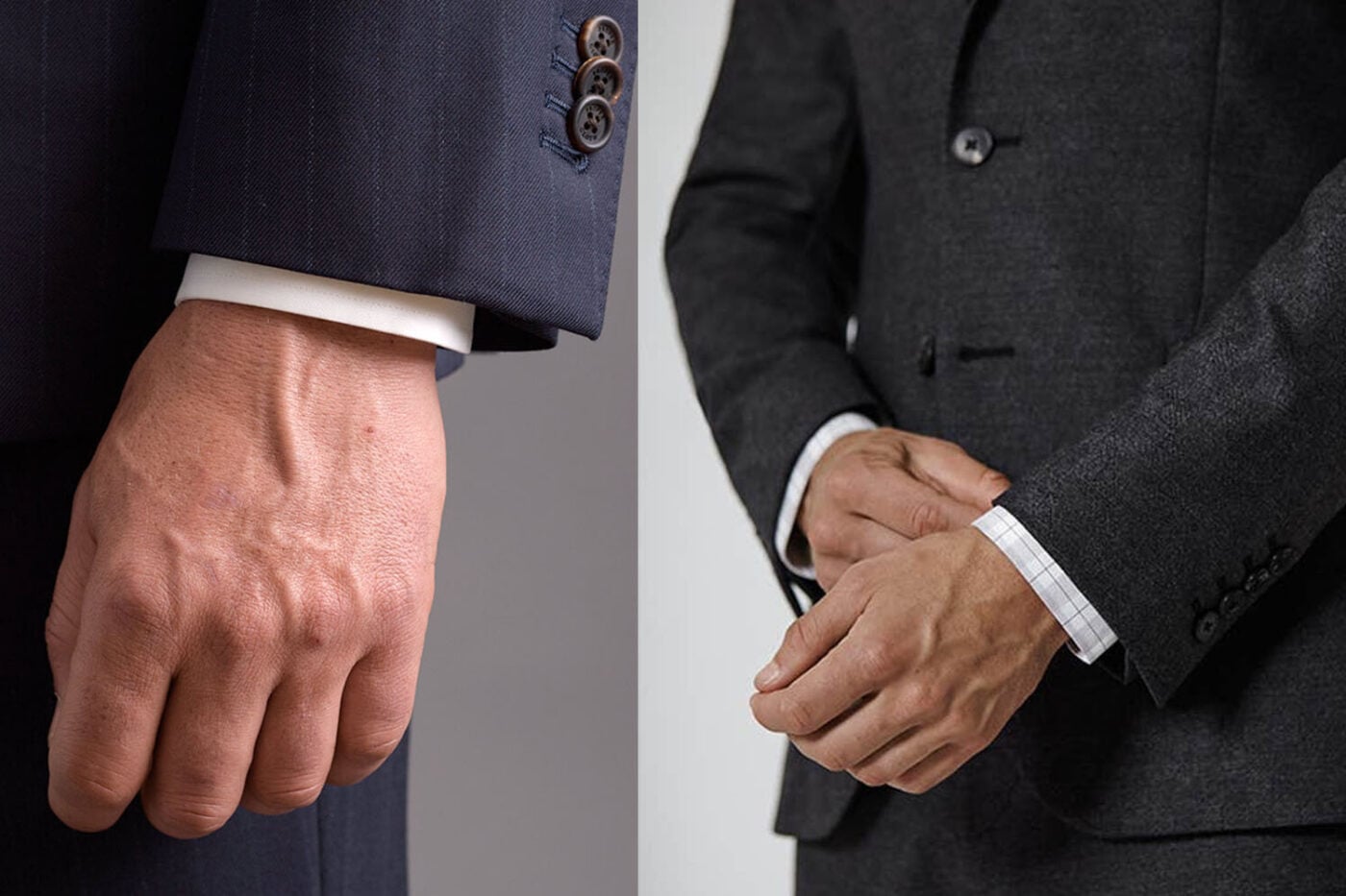 Fashion advice: navy suit, gray suit tips.