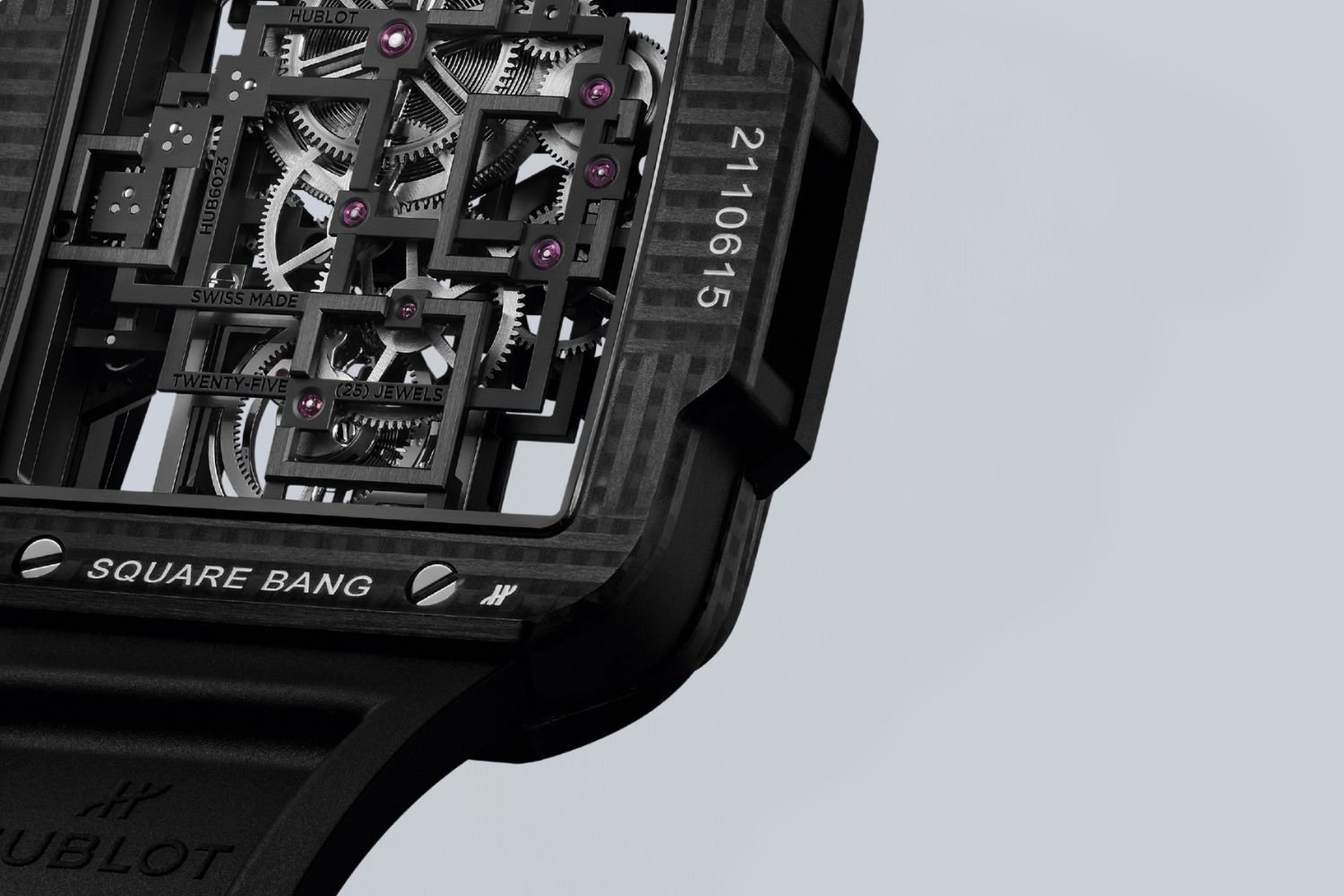 Hublot Unveils Square Bang Tourbillon With Carbon Fibre Case and 4Day