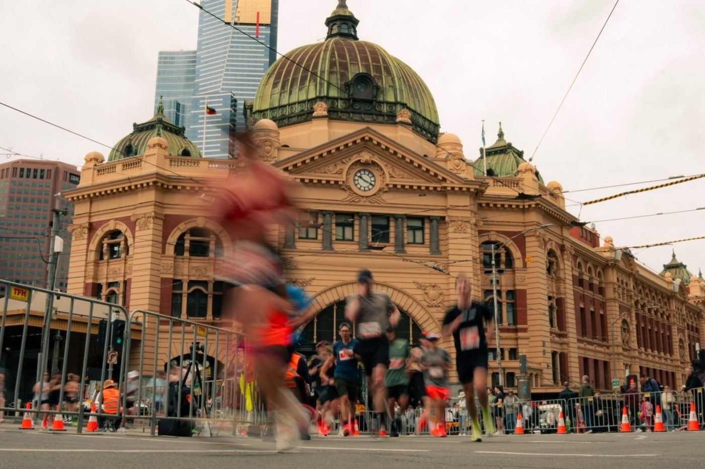 Nike Melbourne Marathon Festival in front of Flinders Street
