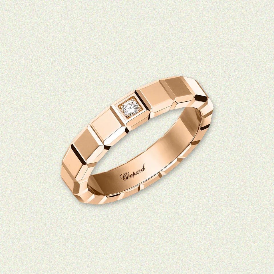 Chopard Ice Cube Ring, ethical rose gold, diamond (Ref. 829834-5069)