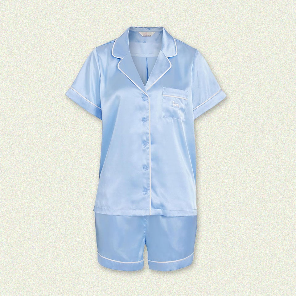 Peter Alexander Cornflower Blue Satin PJ Set